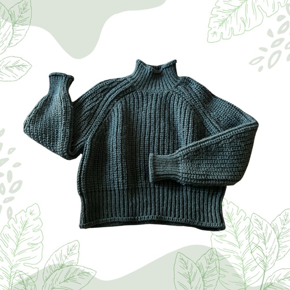 H&M Cropped Knit Chunky Sweater